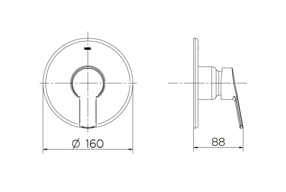Acabamento Monocomando para Chuveiro de 3/4