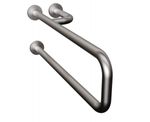 Barra de Apoio Lateral Fixa Esquerda 80cm PCD Inox Escovado Levevida