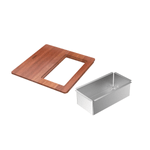 Kit para Cubas Quadrum com Tábua em Madeira de 42x40cm e Kit para Cubas Quadrum com Tábua em Madeira de 42x40cm e