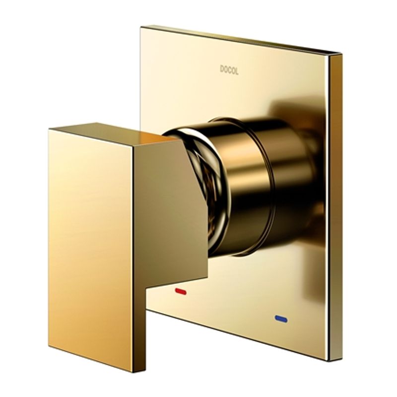 Acabamento Monocomando para Chuveiro de 3/4" New Edge/Minima Ref.00925943 Ouro Polido Docol