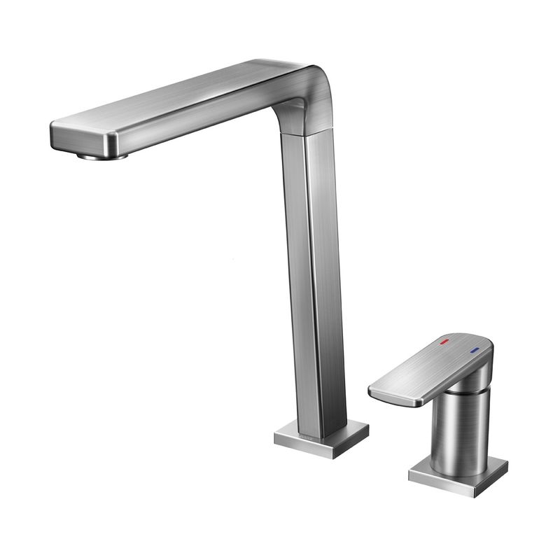 Misturador-Monocomando-para-Cozinha-de-Mesa-Bistro-Tech-Ref.-00699570-Grafite-Escovado-Docol