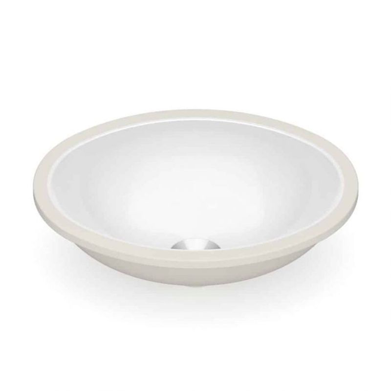 Cuba de Embutir Oval 39x30cm Branco Incepa