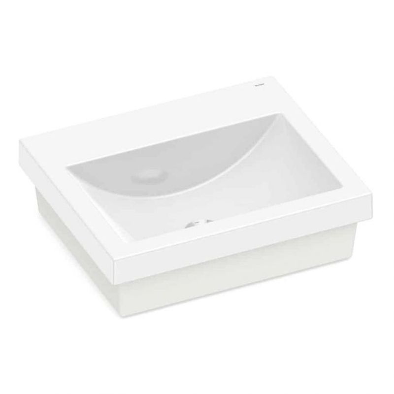 Cuba de Sobrepor com Mesa de 41x34cm Loft Q7 Branco Incepa
