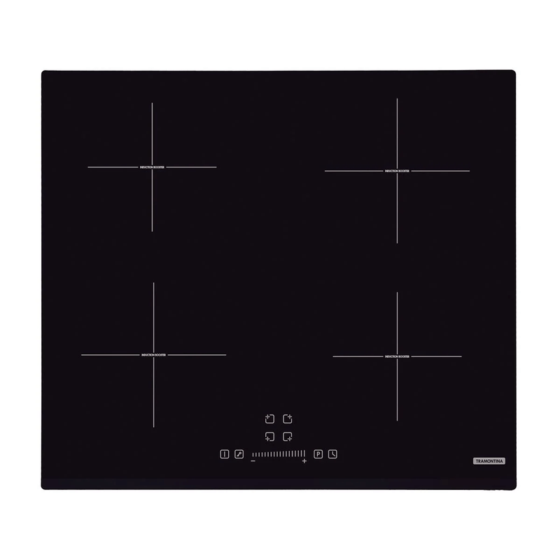 Cooktop por Indução com 4 Áreas de Aquecimento e Comando Touch Square Slider B 4EI Ref. 94750221 Black Tramontina