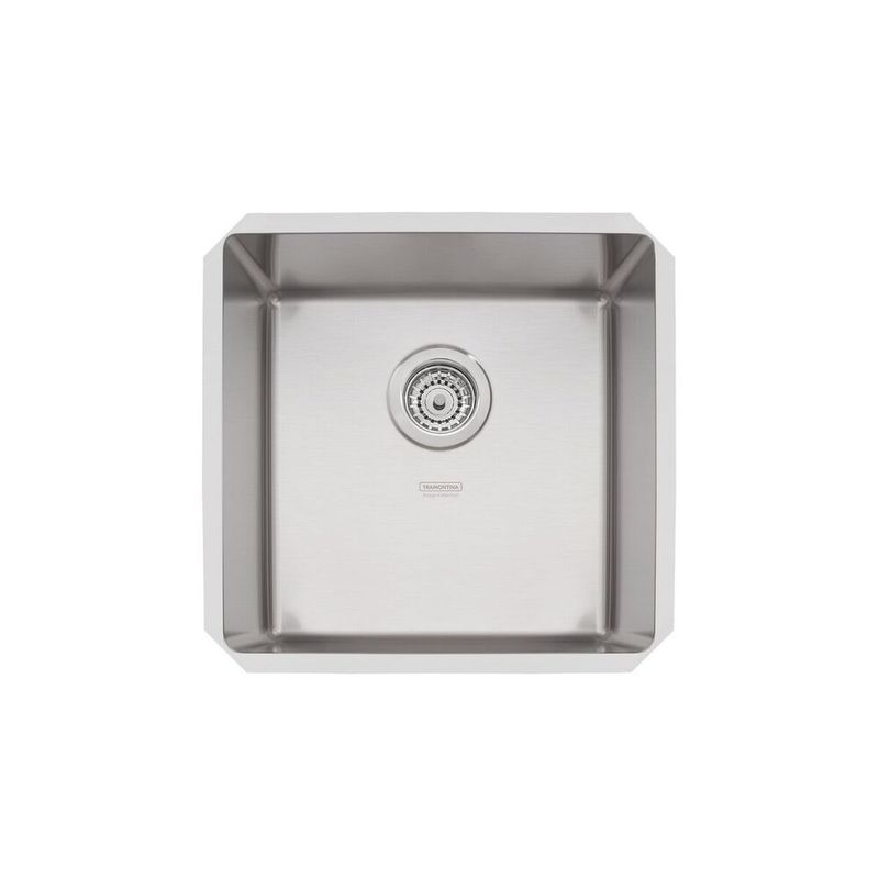 Cuba de 40x40cm com Válvula de 4.1/2" TDC Quadrum Ref. 94005112 Inox Tramontina