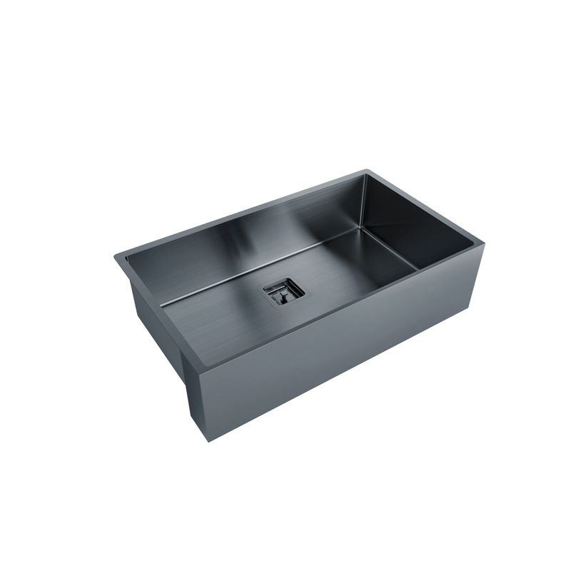 Cuba de 740x430x200 Farm Sink Ref. 90620 Black Matte Debacco