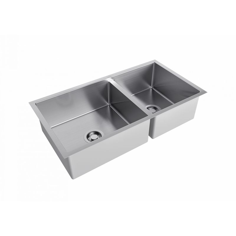 Cuba Dupla de 850x450 com Válvula de 4.1/2" Quadratino  Ref. 80600 Inox Debacco