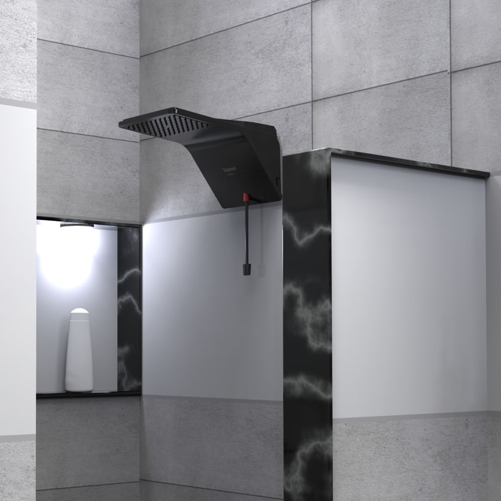 Ducha Eletrônica de 6800w e 220v Ducali Black Zagonel - Casa Mimosa