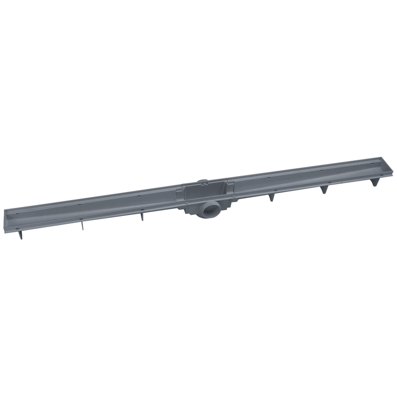 Corpo Ralo Linear Sifonado de 90cm Cinza Amanco Wavin
