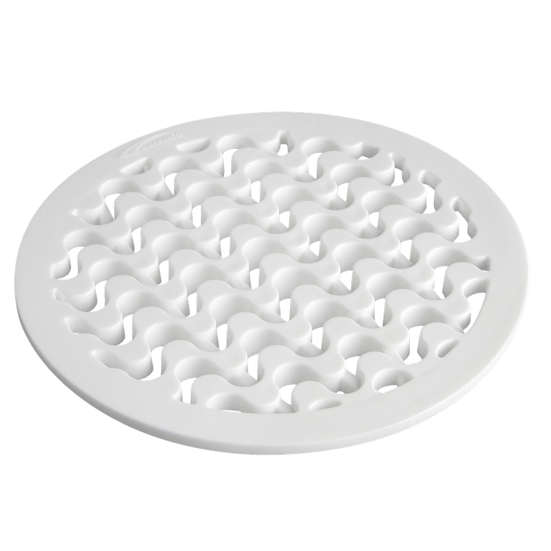 Grelha Copacabana Redonda de 150mm em Polietileno Branco Amanco Wavin