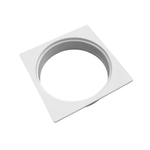 Porta Grelha N12 Quadrado para Grelha Redonda de 100mm Branco Amanco Wavin