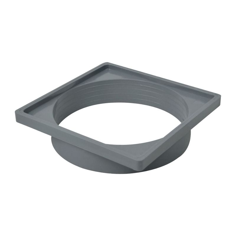 Porta Grelha N21 Quadrado de 150mm Cinza Amanco Wavin