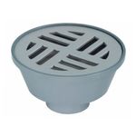Ralo-Sifonado-N2-Redondo-de-100x38x40-com-Grelha-em-Aluminio-Amanco-Wavin