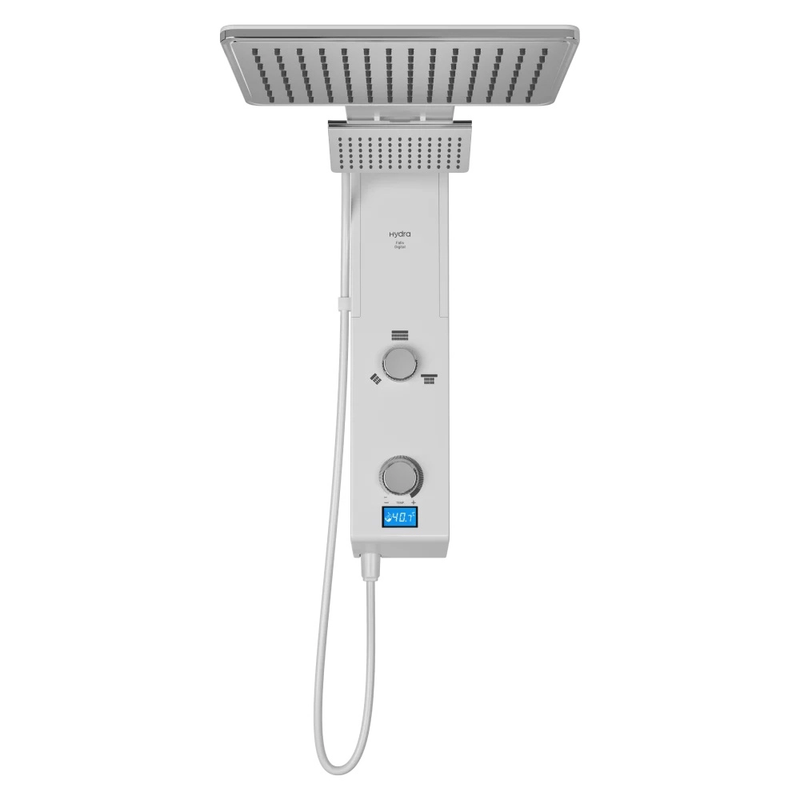 Ducha Falls Digital de 7700w 220v Branco Metálico Hydra