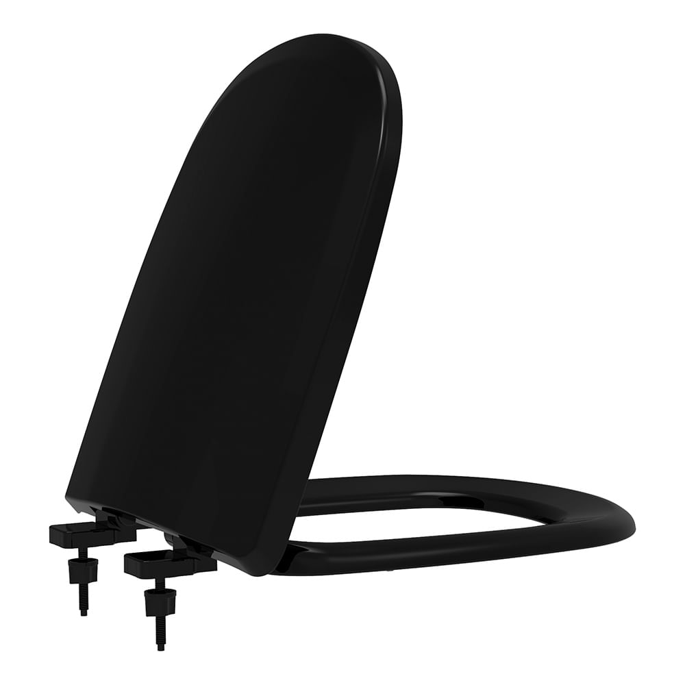 Encontraproduto.com.br - Assento Sanitário Etna Pp Soft Close Preto Tupan