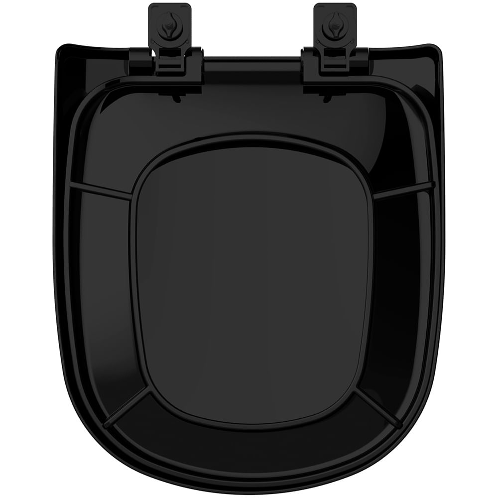 Encontraproduto.com.br - Assento Sanitário Etna Pp Soft Close Preto Tupan