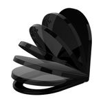 Assento Sanitário Termofixo com Soft Close para Bacia Nexo/Riviera/Slim Preto Tupan
