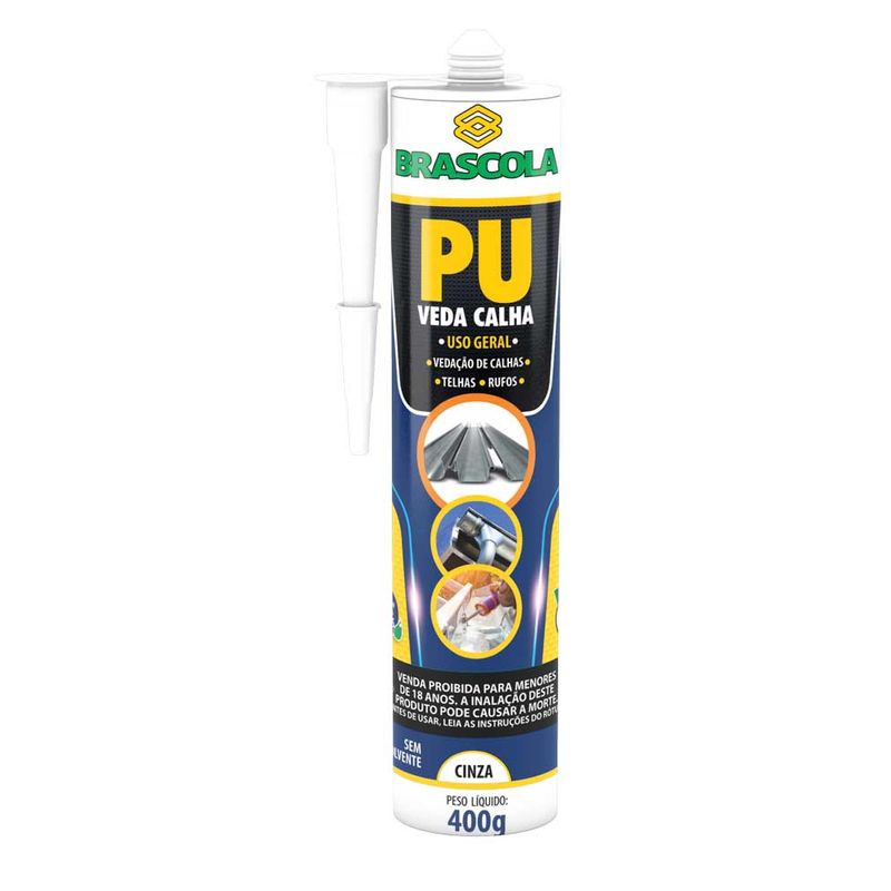 Veda-Calha-Pu-Plus-Cinza-400gr-Brascola