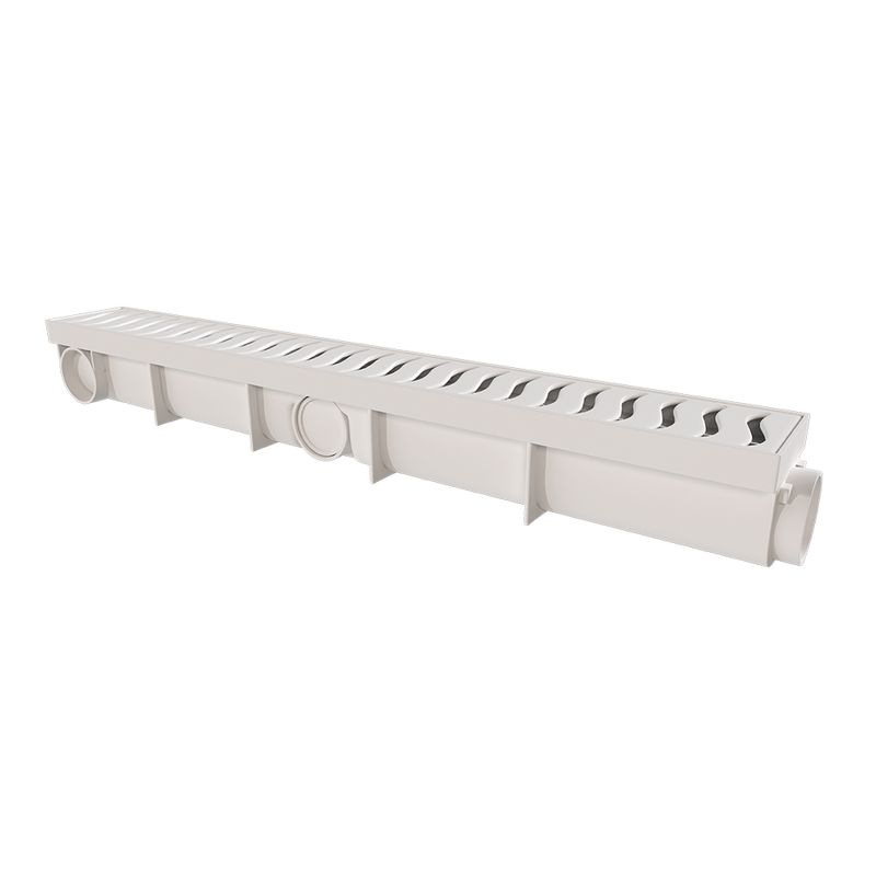 Ralo Modular com Grelha em ABS(Plástico) de 6x50cm Ref. 1906 Branco Estrela