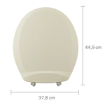 Assento Sanitário Oval Talento Classique Ref. TTO/PP*BG8 Bege Astra
