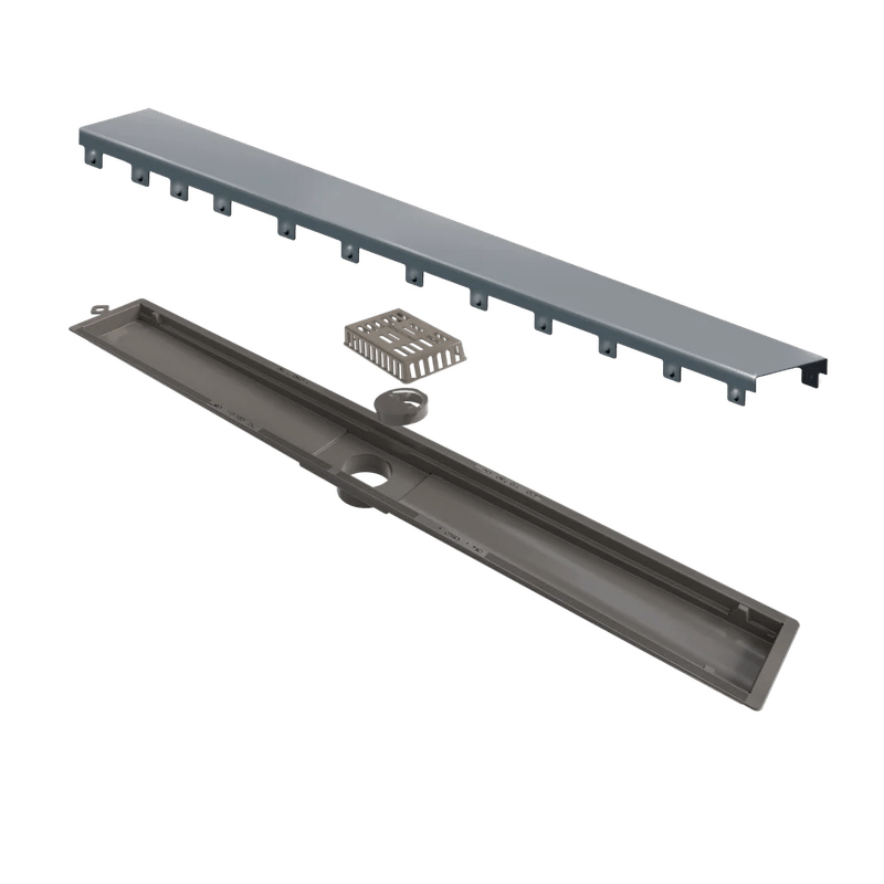 Ralo Linear de 75cm Elleve Versatile Ref. Inox Escovado 8932 Ralo Linear