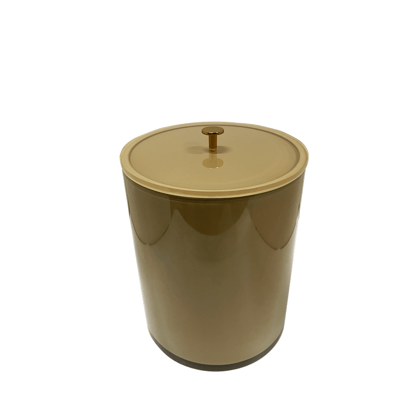 Lixeira de 20x25cm com Acabamento Ponto Redonda Cristal Honey Resimetal