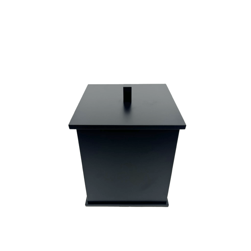 Lixeira Quadrada Ref. 8204PF Black Matte Rogeart