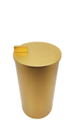 Lixeira Redonda com Tampa Slim Ref. 8290BM Bronze Matte Rogeart