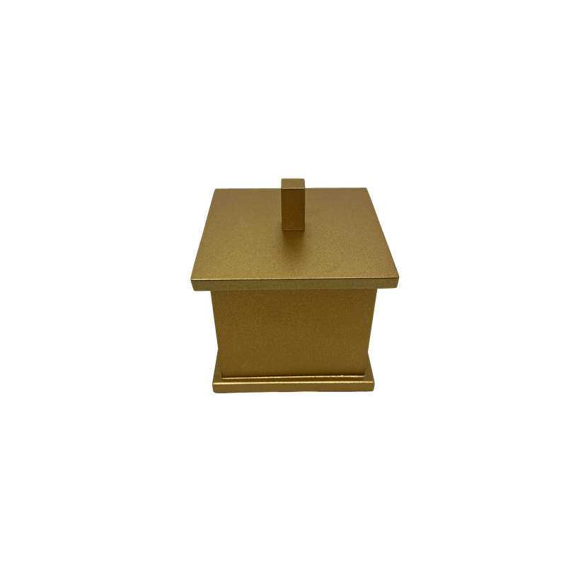 Porta Algodão Quadrado Ref. 8201BM Bronze Matte Rogeart