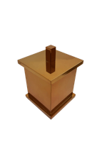 Porta Cotonete Quadrado Ref. 8202RG Red Gold Rogeart