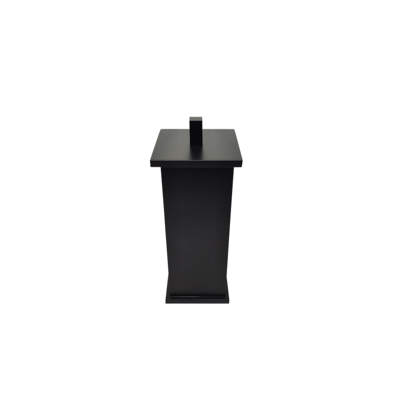 Porta Escova Quadrado Ref. 8200PF Black Matte Rogeart