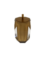 Porta Algodão Lyra Cristal Ouro/Gold Matte Resimetal