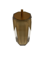 Porta Escovas com Acabamento Ponto Lyra Cristal Ouro/Gold Matte Resimetal