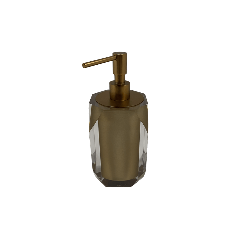 Porta Sabão Líquido Lyra Cristal Ouro/Gold Matte Resimetal