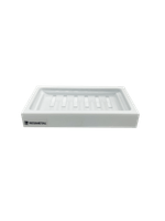 Saboneteira de Mesa Box Cristal Branco Fosco Resimetal