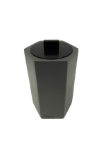 Porta Algodão com Acabamento Sienna Six Cinza Escuro Fosco/Black Matte Resimental