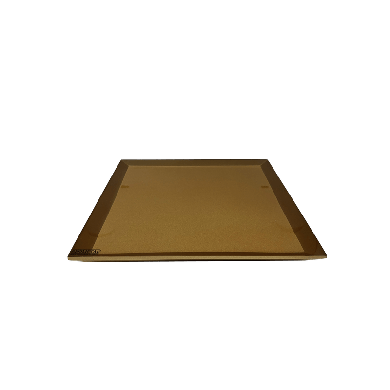 Bandeja de 24cm Slim Cristal Ouro Resimetal