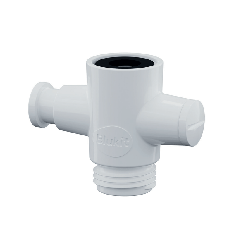 Registro Manual para Ducha Higiênica de 1/2" x 1/2" em ABS(Plástico) Ref. 200223 Branco Blukit