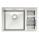 Cuba de 66x46cm TDC com Acessórios Quadrum Ref. 94008133 Inox Tramontina