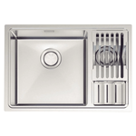 Cuba de 66x46cm TDC com Acessórios Quadrum Ref. 94008143 Inox Tramontina