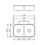 Cuba-Dupla-de-Embutir-de-70x40x17-Extra-CD-34-Ref.-01019704-Inox-Polido-Mekal