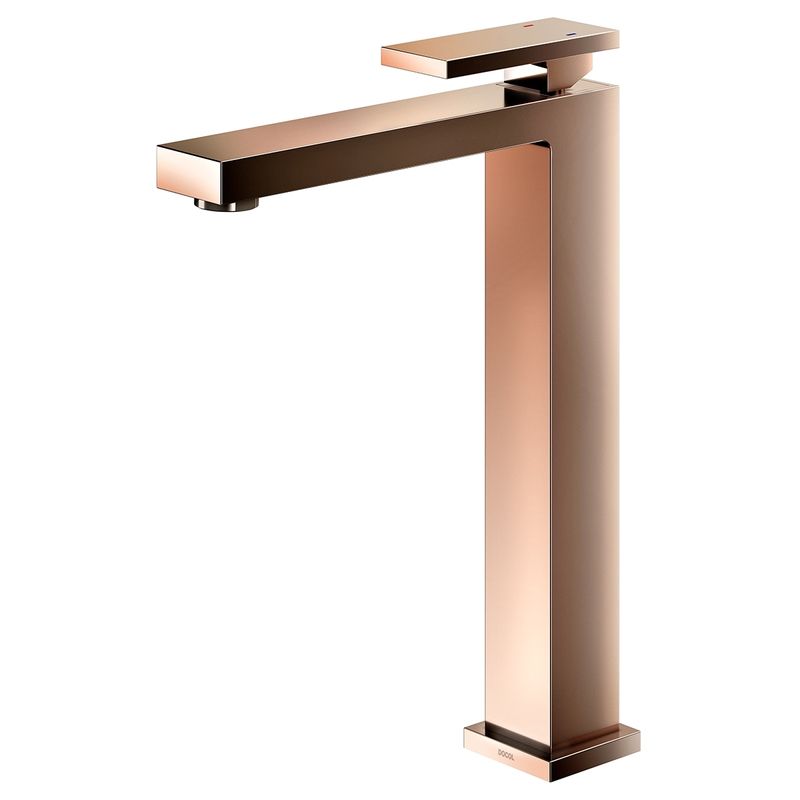 Misturador Monocomando para Lavatório de Mesa com Bica Alta New Edge 00925430 Cobre Polido Docol