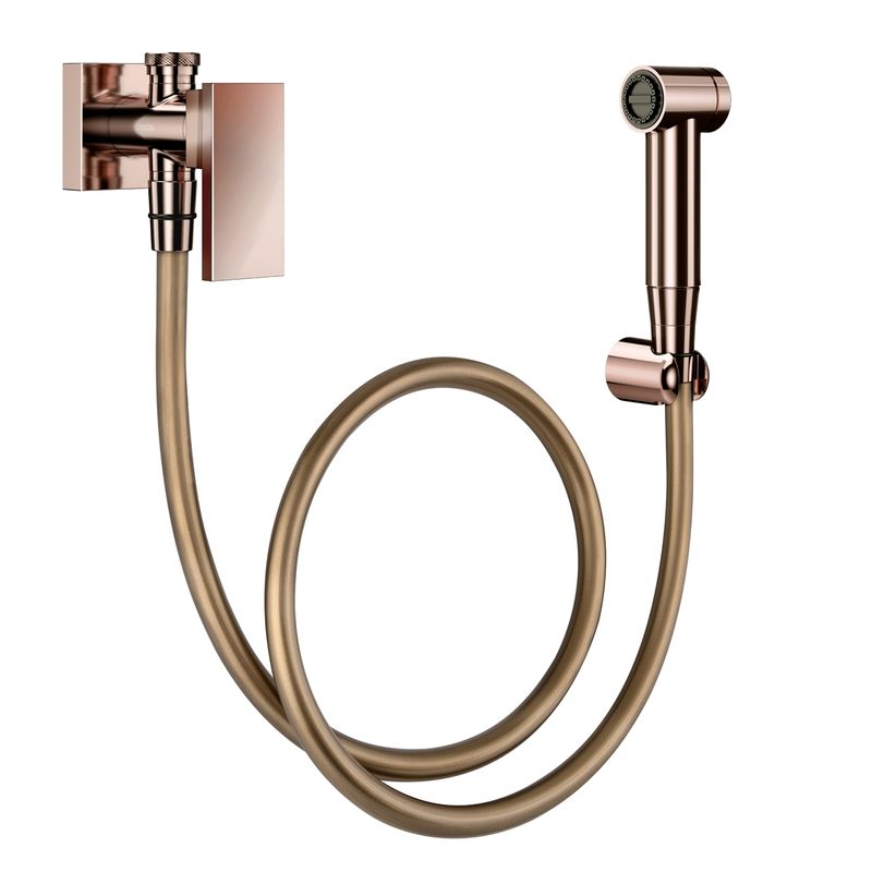 Ducha Higiênica com Registro e Derivação New Edge Ref.00925630 Cobre Polido Docol