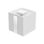 Lixeira de 1,5 Litros One Inox Polido/Branco Zen