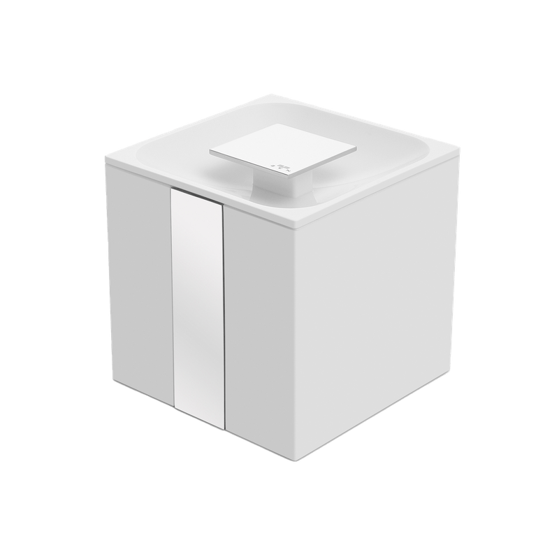 Lixeira de 1,5 Litros One Inox Polido/Branco Zen