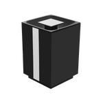 Lixeira de 5 Litros One Inox Polido/Preto Zen