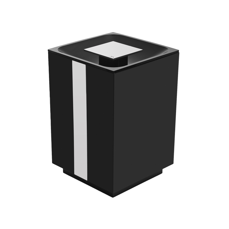 Lixeira de 5 Litros One Inox Polido/Preto Zen