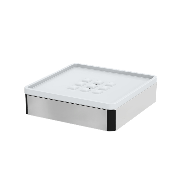 Saboneteira Spirit/Be Inox Polido/Branco Zen