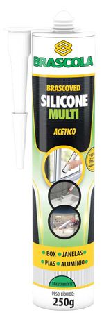 Silicone Multi Brascoved de 250g Transparente Brascola