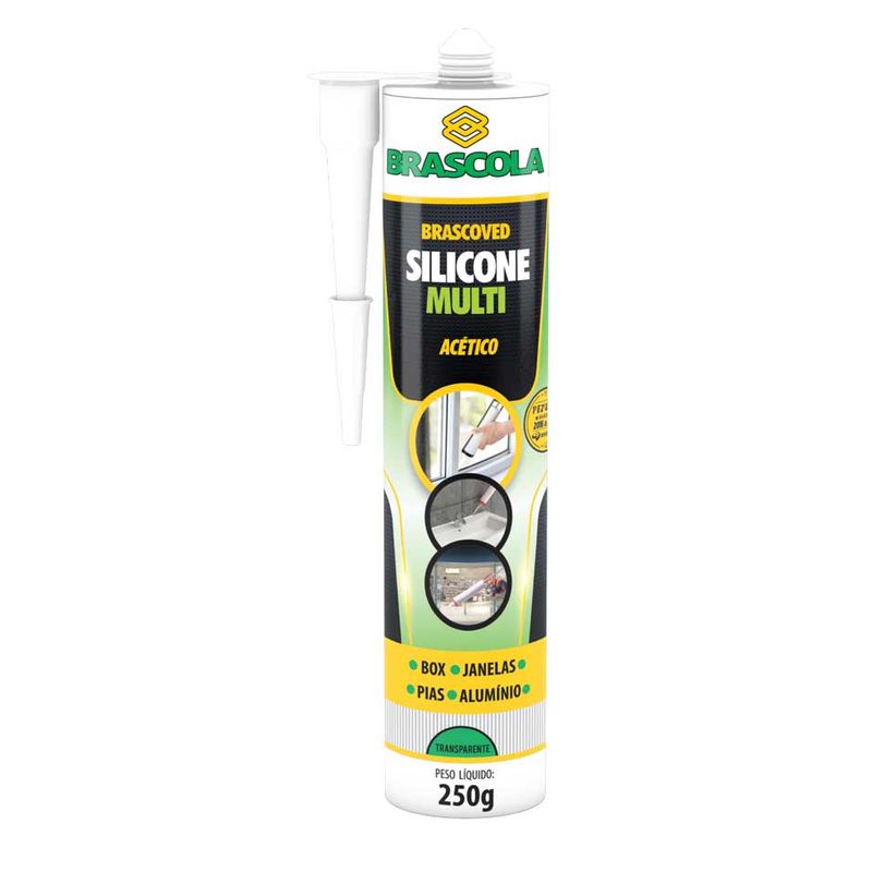 Silicone Multi Brascoved de 250g Transparente Brascola